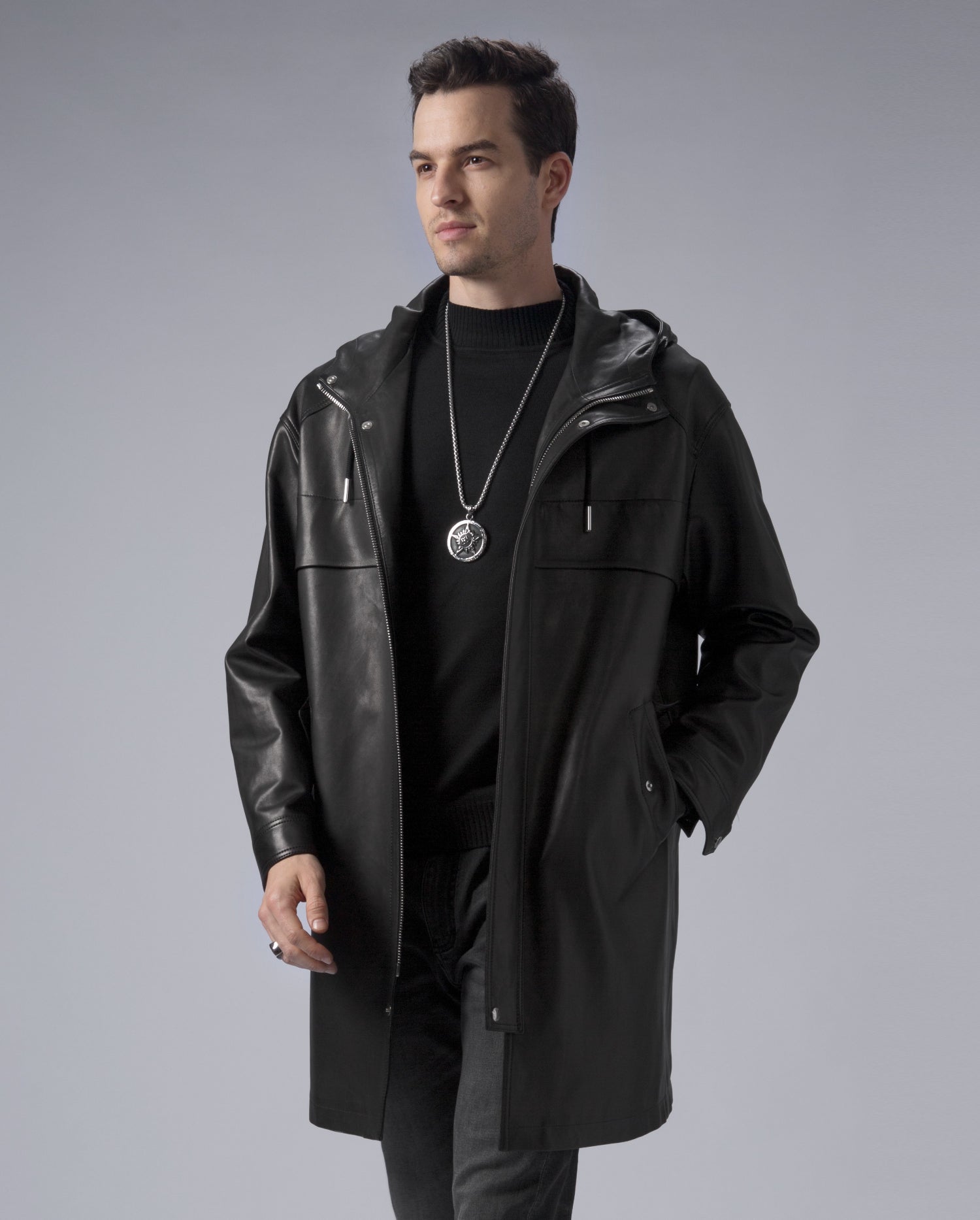 Genuine Crocodile leather BLACK jacket Winter Fashion Jackets and coats For  Men’
