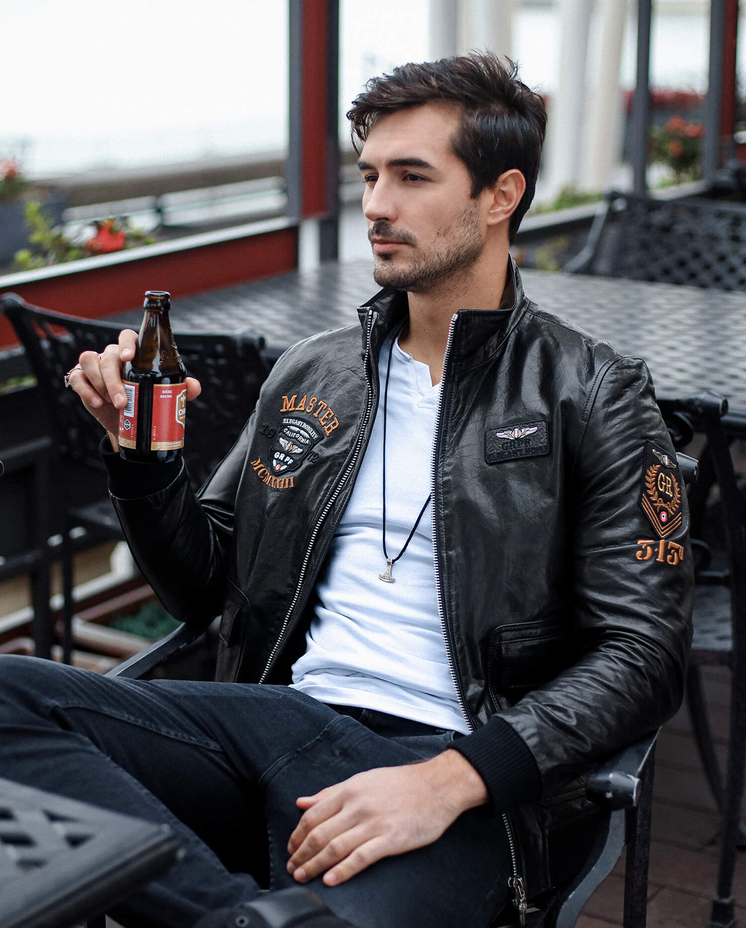PalaLeather Men's Moto Leather Jacket