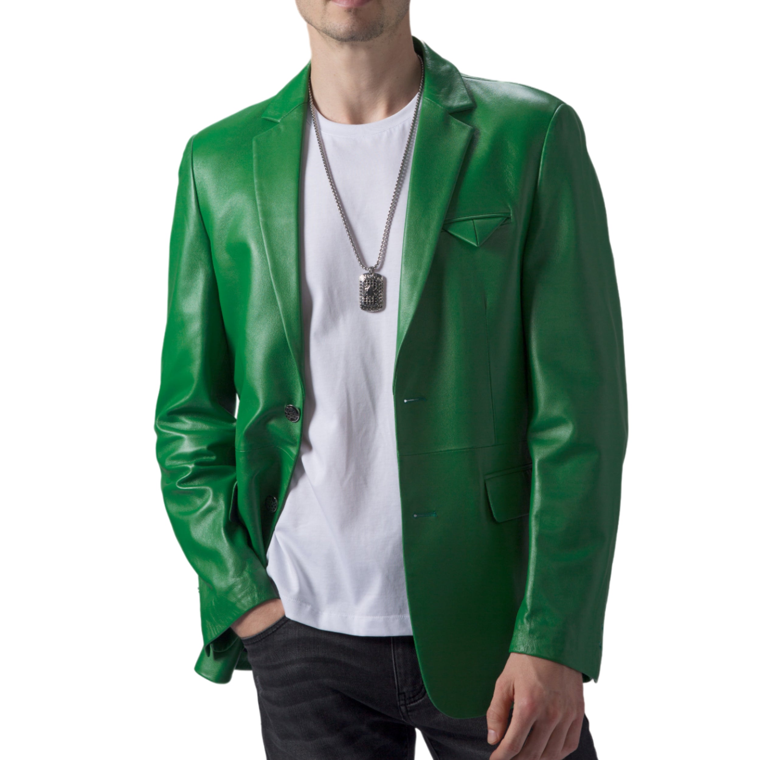 Mens Green Leather Jacket – boneshia