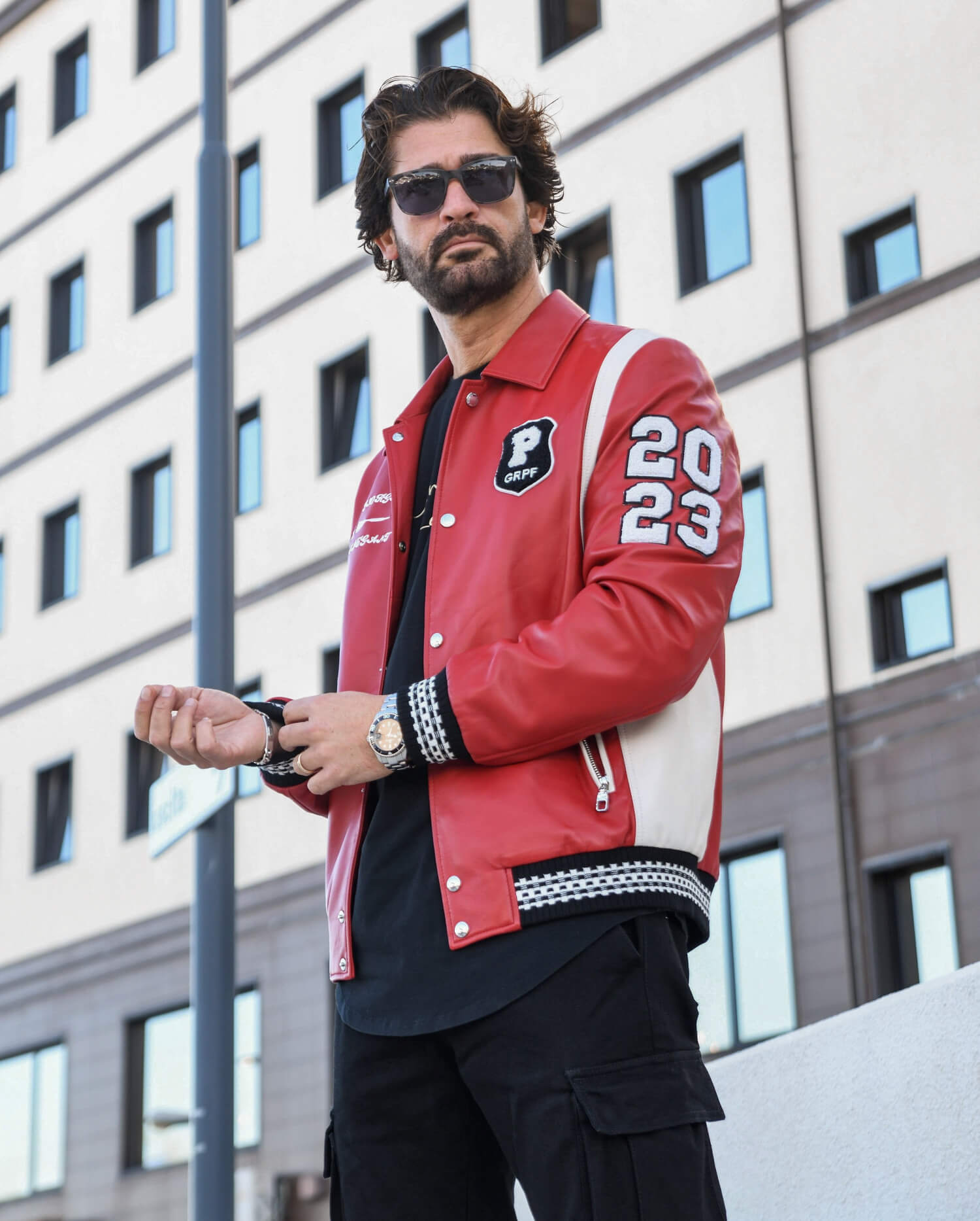 Members Only Championship Red Letterman Jacket | Zumiez