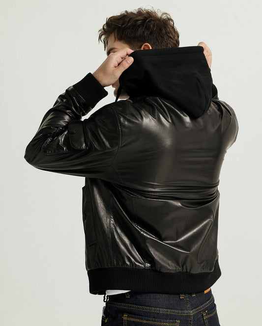 Hooded Leather Jackets, Leather Hoodie At Pala Leather –, 40% OFF